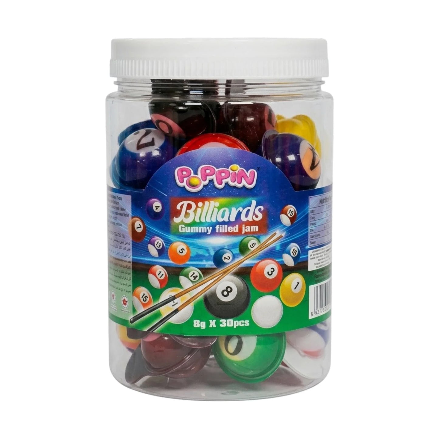 poppin jelly bowling/billiards gummy 8g uae