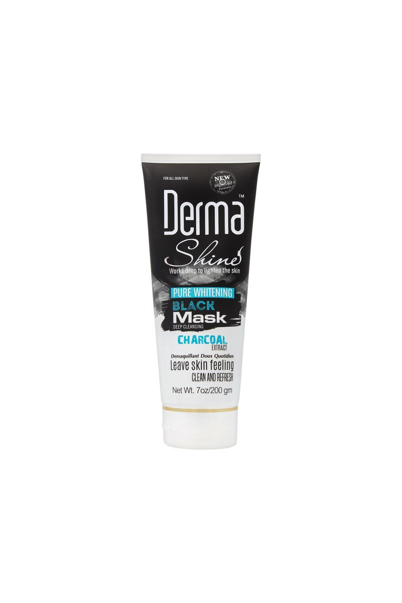 derma shine black mask charcoal 200g pak