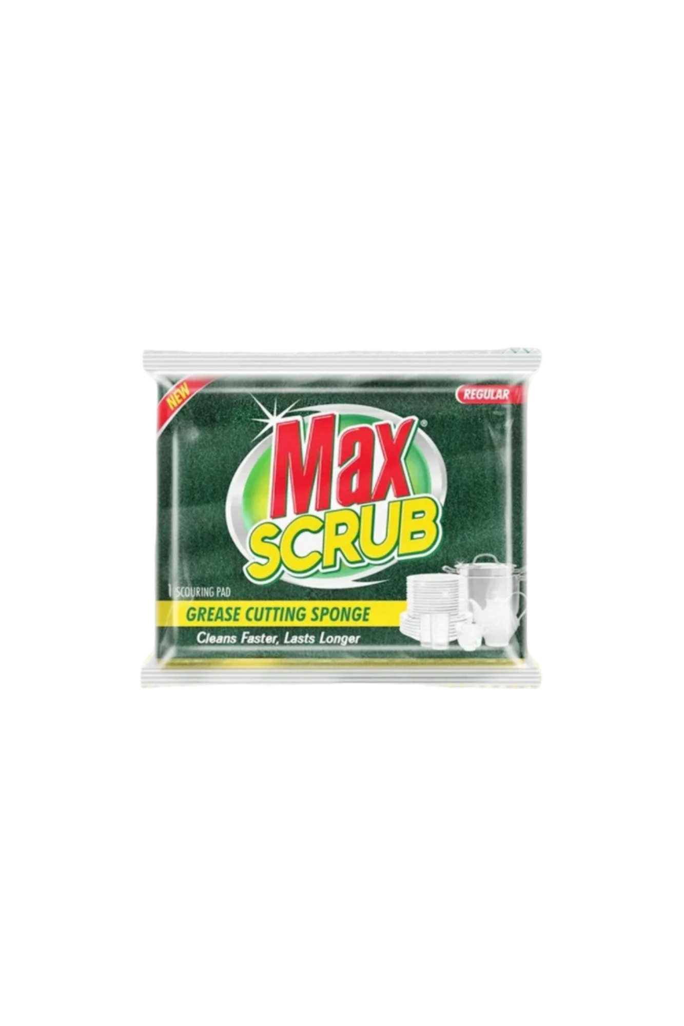 max scrub scouring pad grease cutting regular 1pc