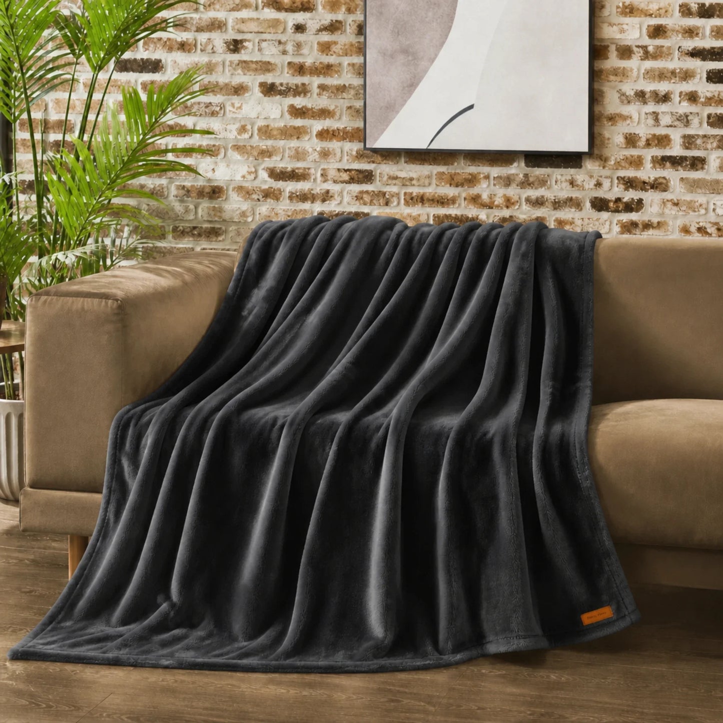 baby blanket 130x160 dark gray china bl08-1e