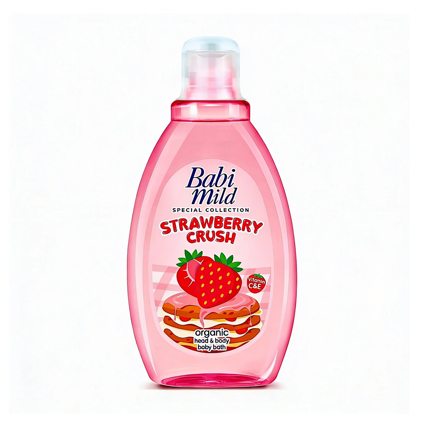 babi mild baby bath strawberry crush organic 180ml