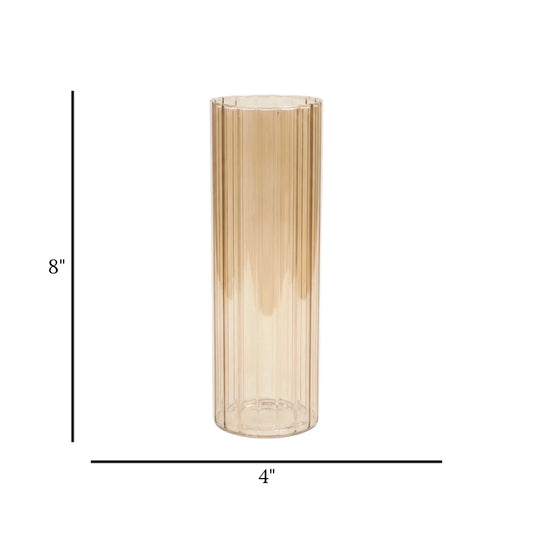 glass vase golden shine medium 8"x4" china