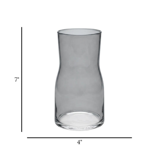 glass vase black small 7''x4'' china