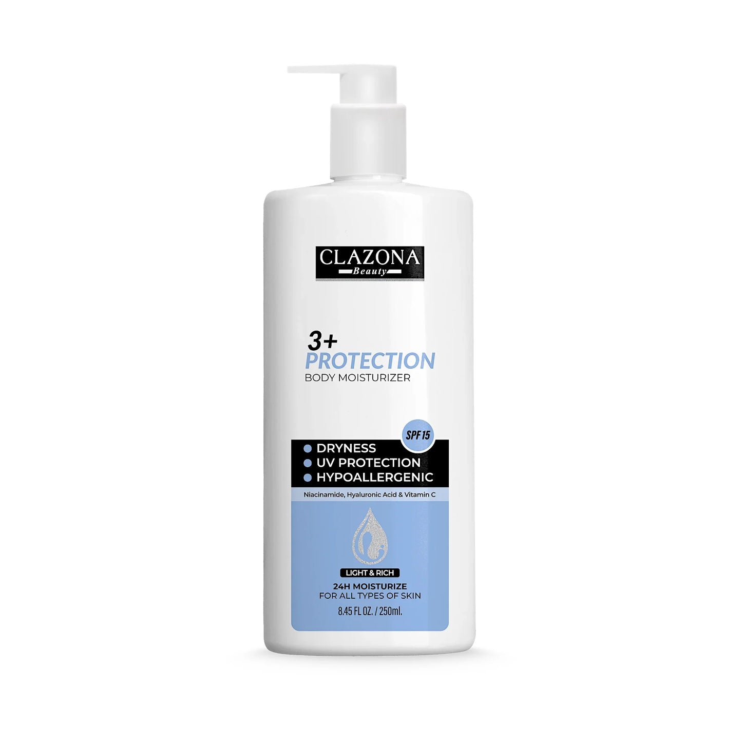clazona body moisturizer spf15 250ml