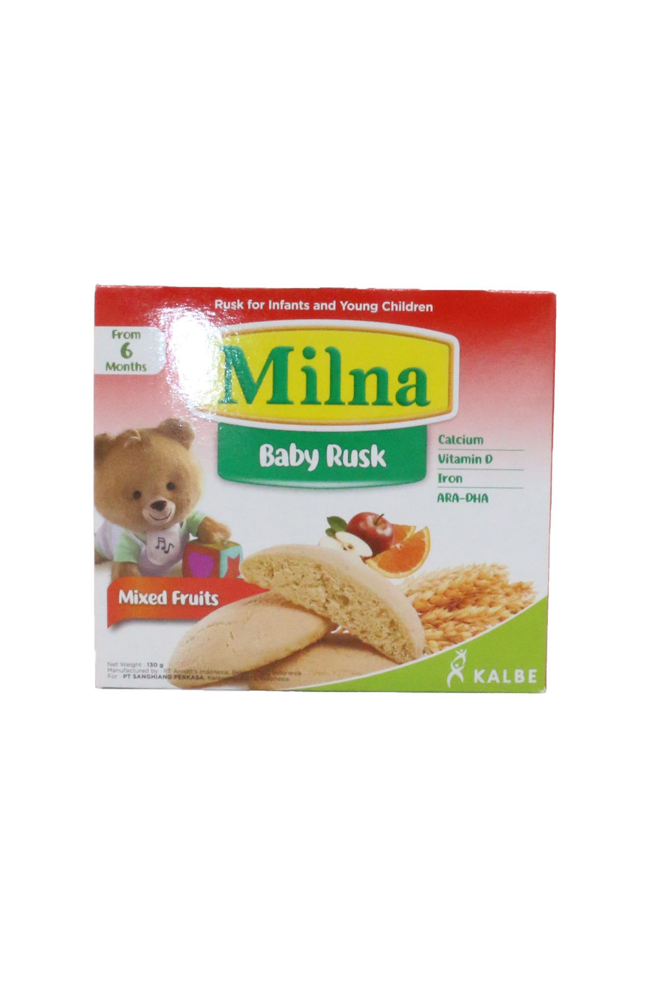 milna baby rusk mixed fruits 130g