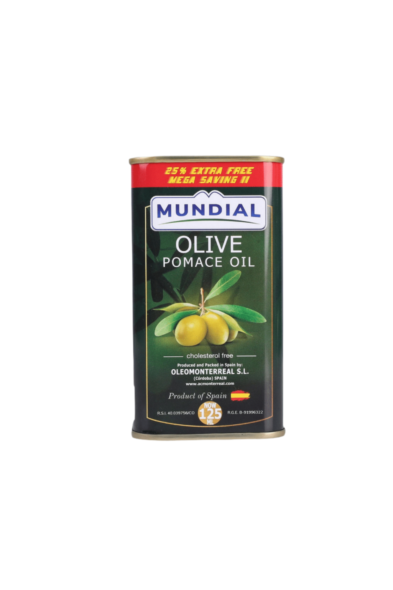 mundial olive oil pomace 125ml