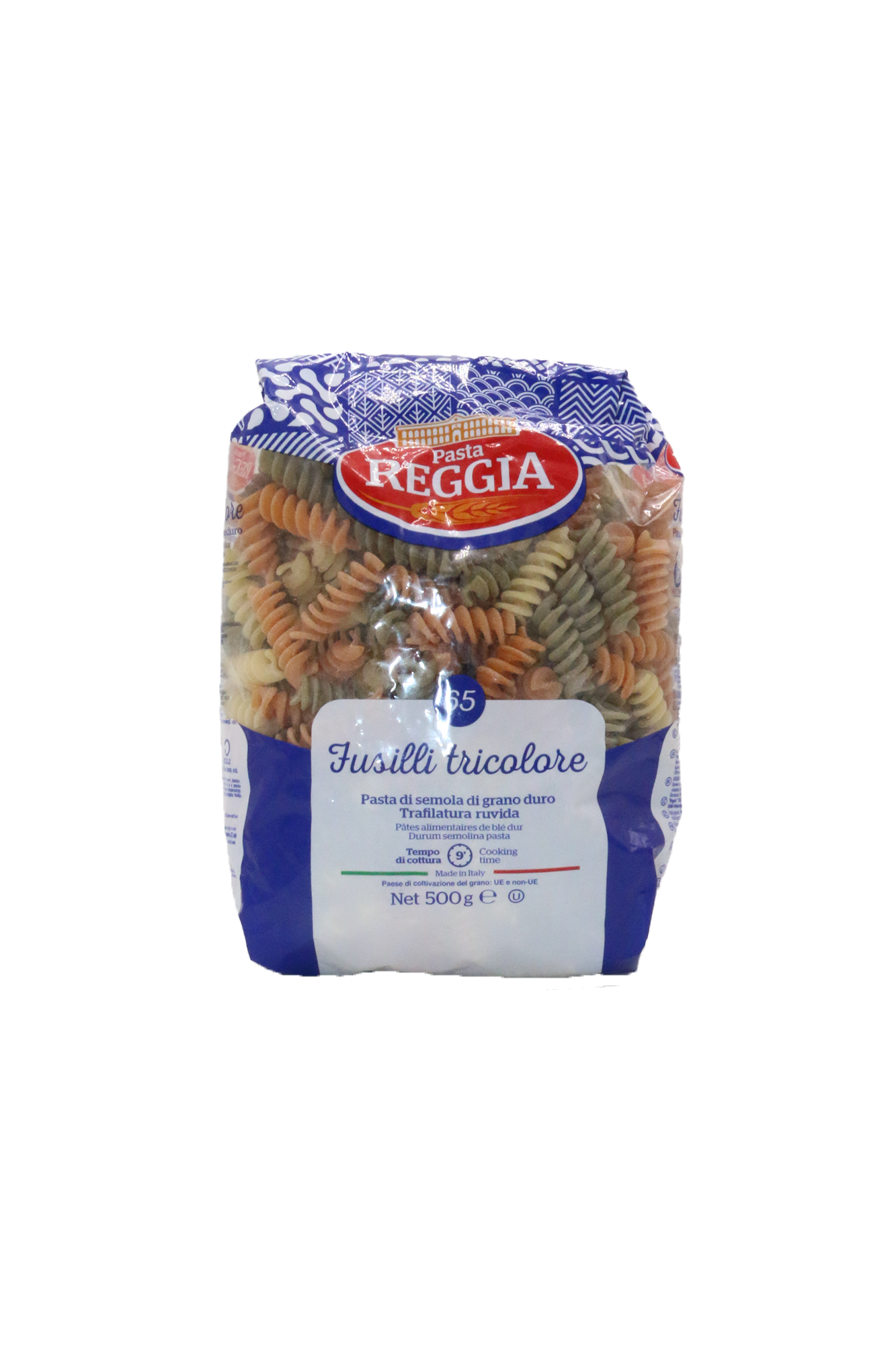 reggia pasta 65 fusilli tricolor 500g