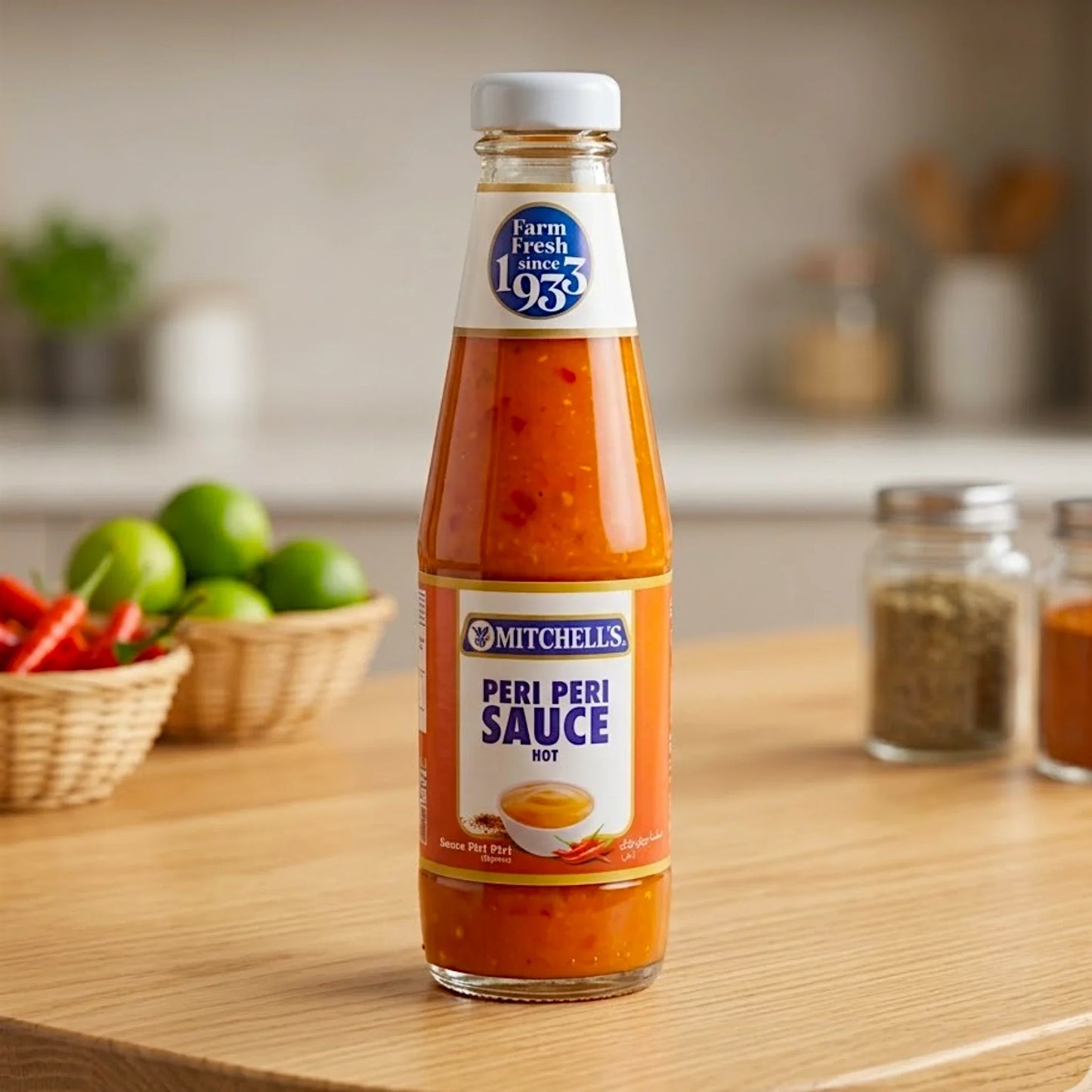 mitchells sauce peri peri hot 260g
