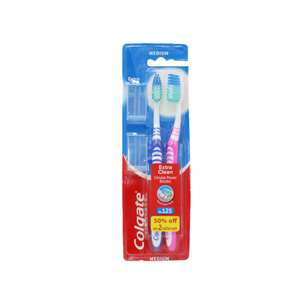 colgate tooth brush extra clean medium 2pc