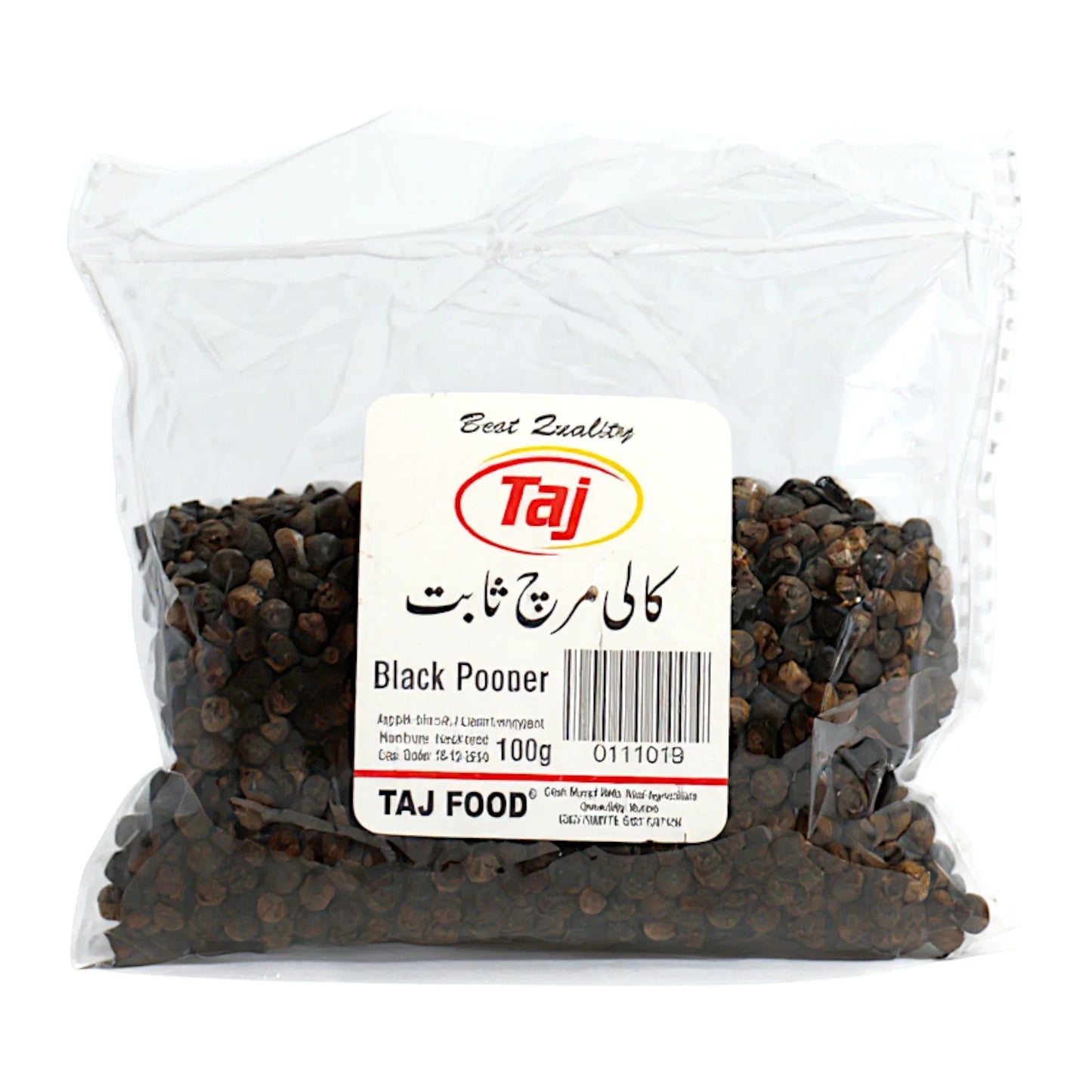 taj black pepper whole 100g