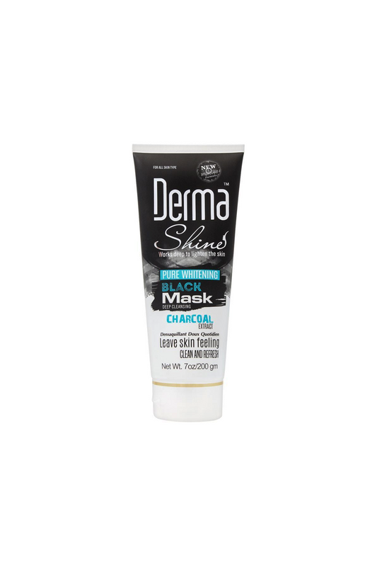 derma shine black mask charcoal 200g pak