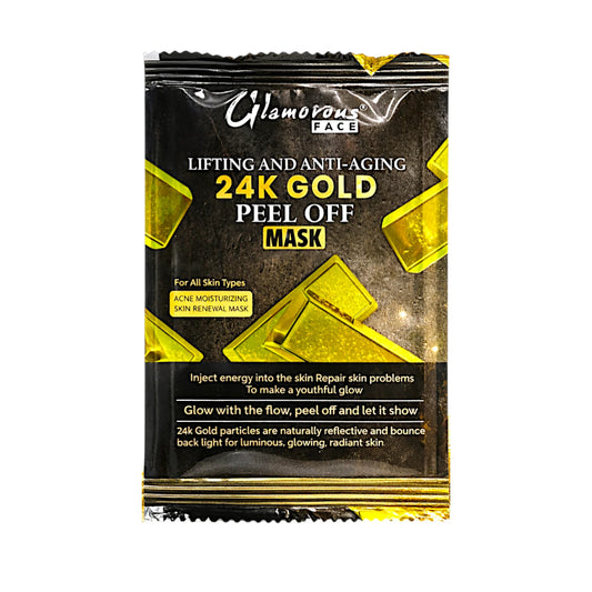 glamorous peel off mask 24k gold sachet