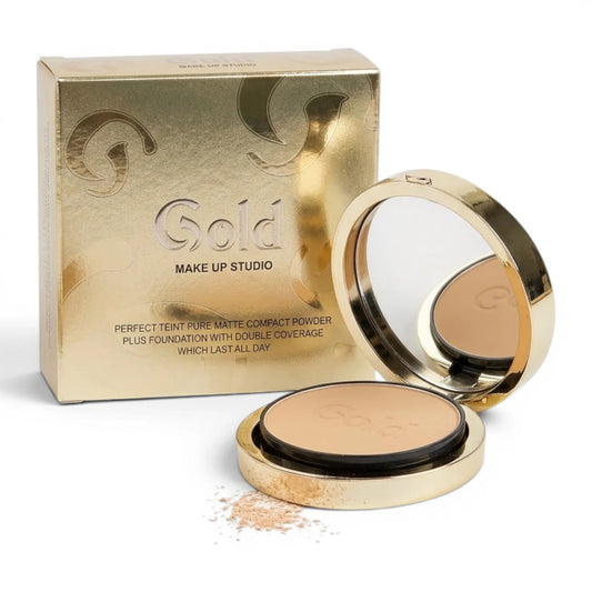 gold compact powder natural beige