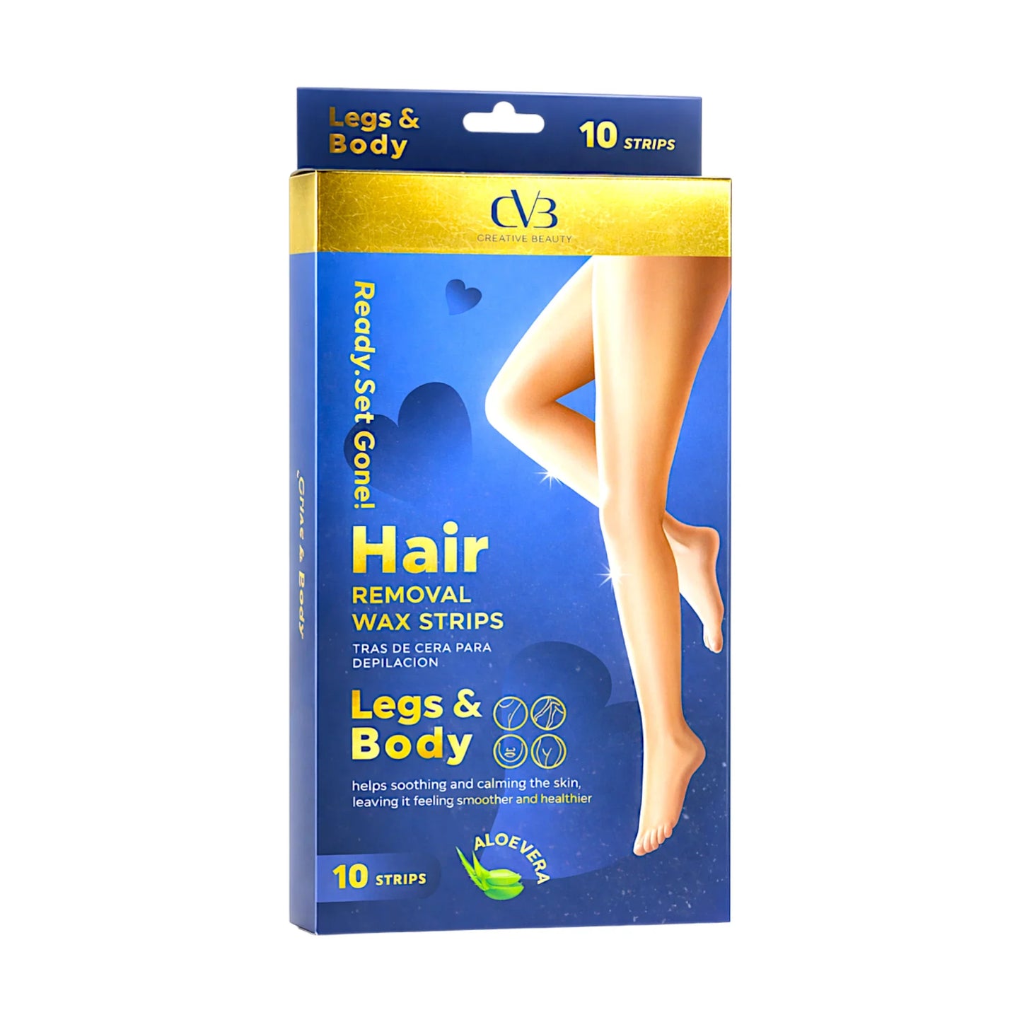 cvb wax strips legs & body 10strips c13