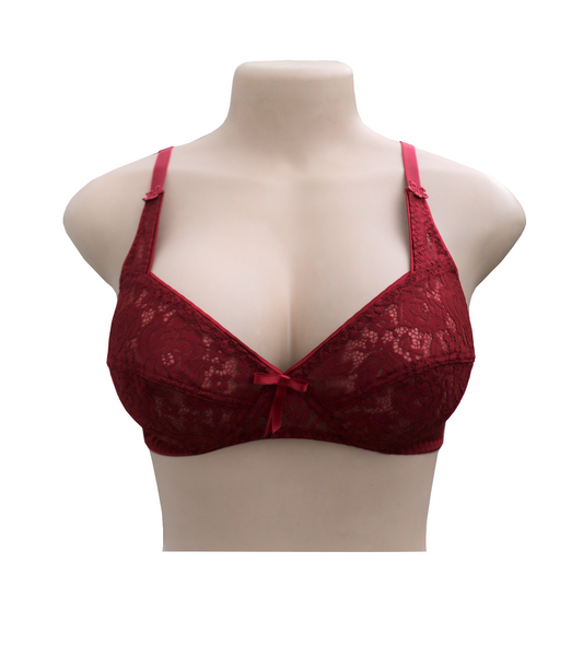 be belle bra marvel rosette maroon 38b