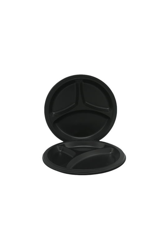 disposable plate 3portion 10pc pp 055