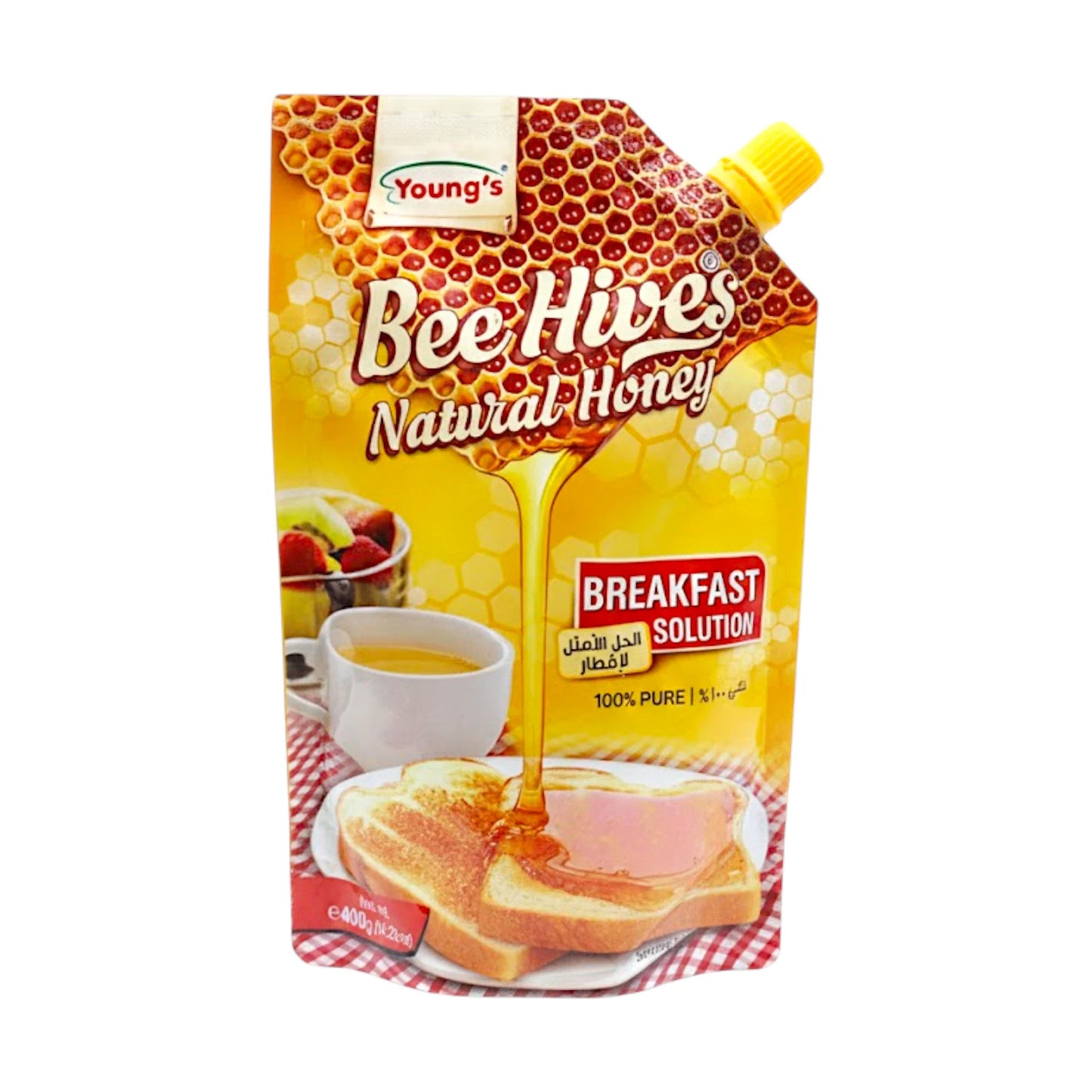 youngs bee hives natural honey 400g pouch