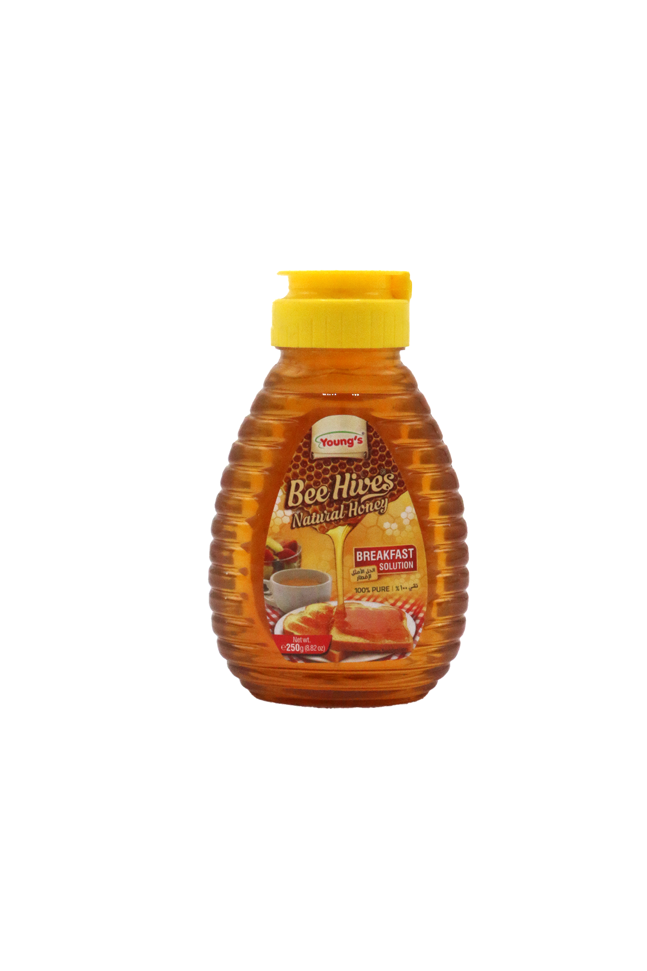 youngs bee hives natural honey 250g bottle