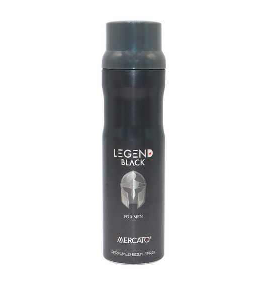 mercato body spray legend black 200ml for men