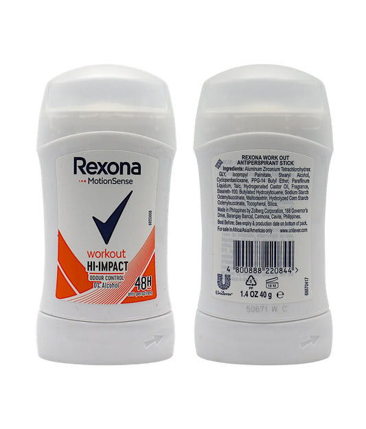 rexona roll on stick workout hi-impact 40g