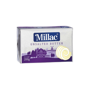 millac butter unsalted 200g