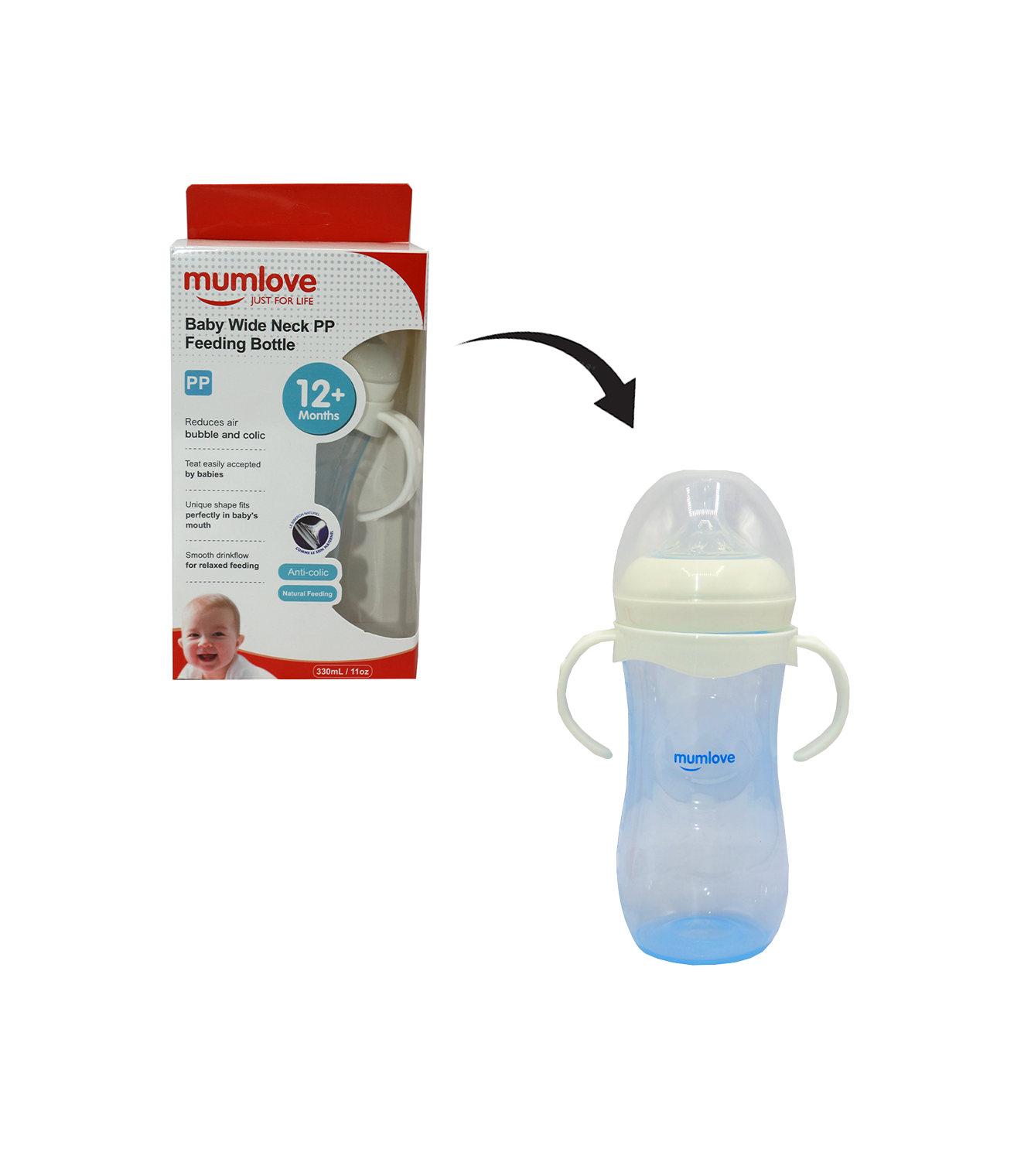 mumlove plastic feeder 330ml fb-3-h china