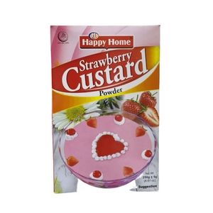 happy home custard strawberry 250g