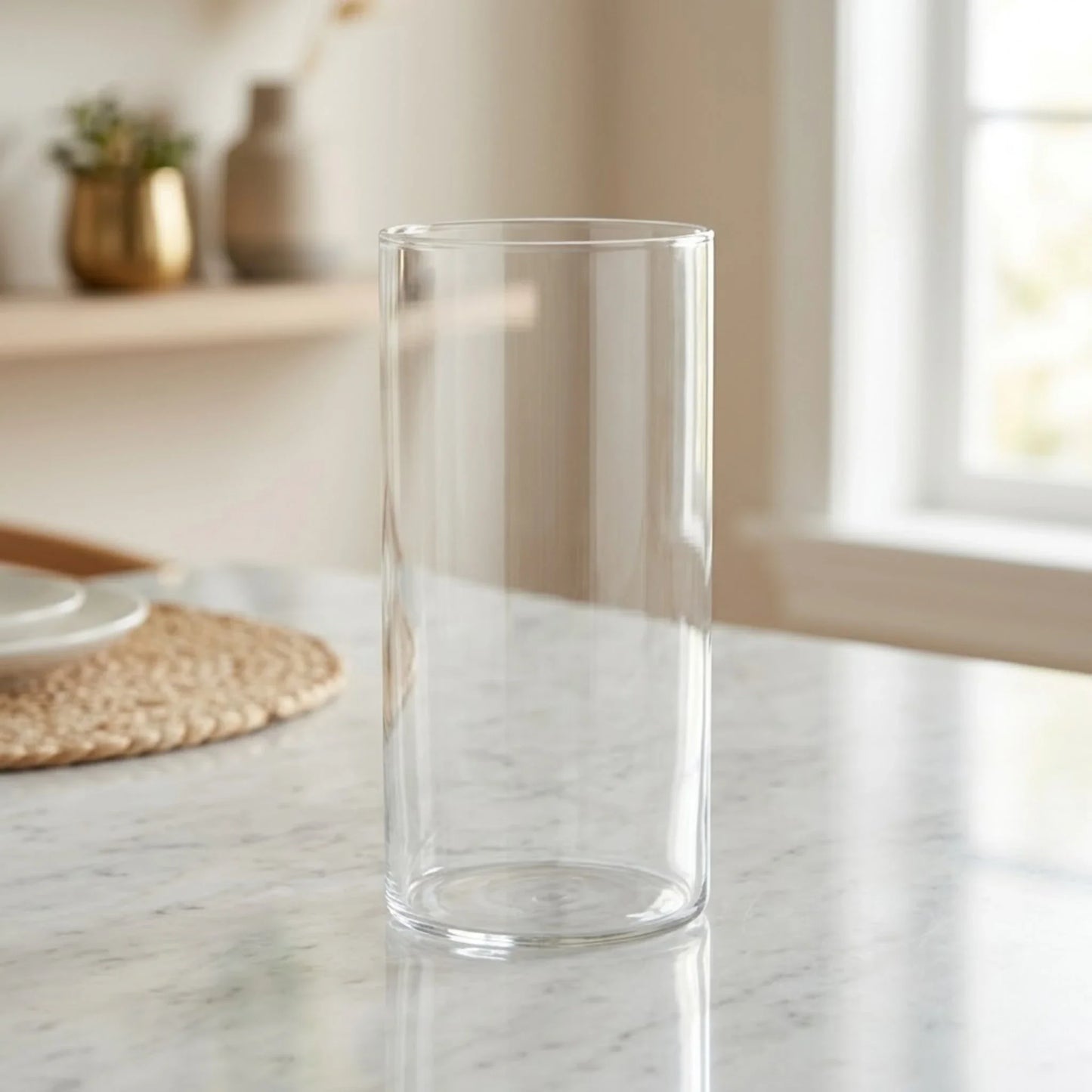 glass tube vase transparent small 8"x4" china