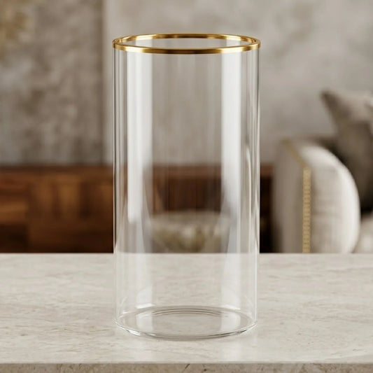 glass tube vase transparent 8''x4'' china