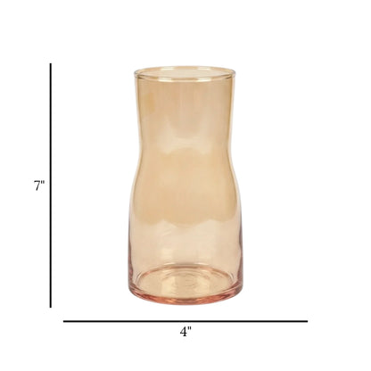 glass vase golden small 7''x4'' china