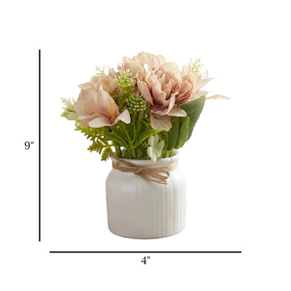 flower pot ceramic 2tone lavender silk peony 9x4 china