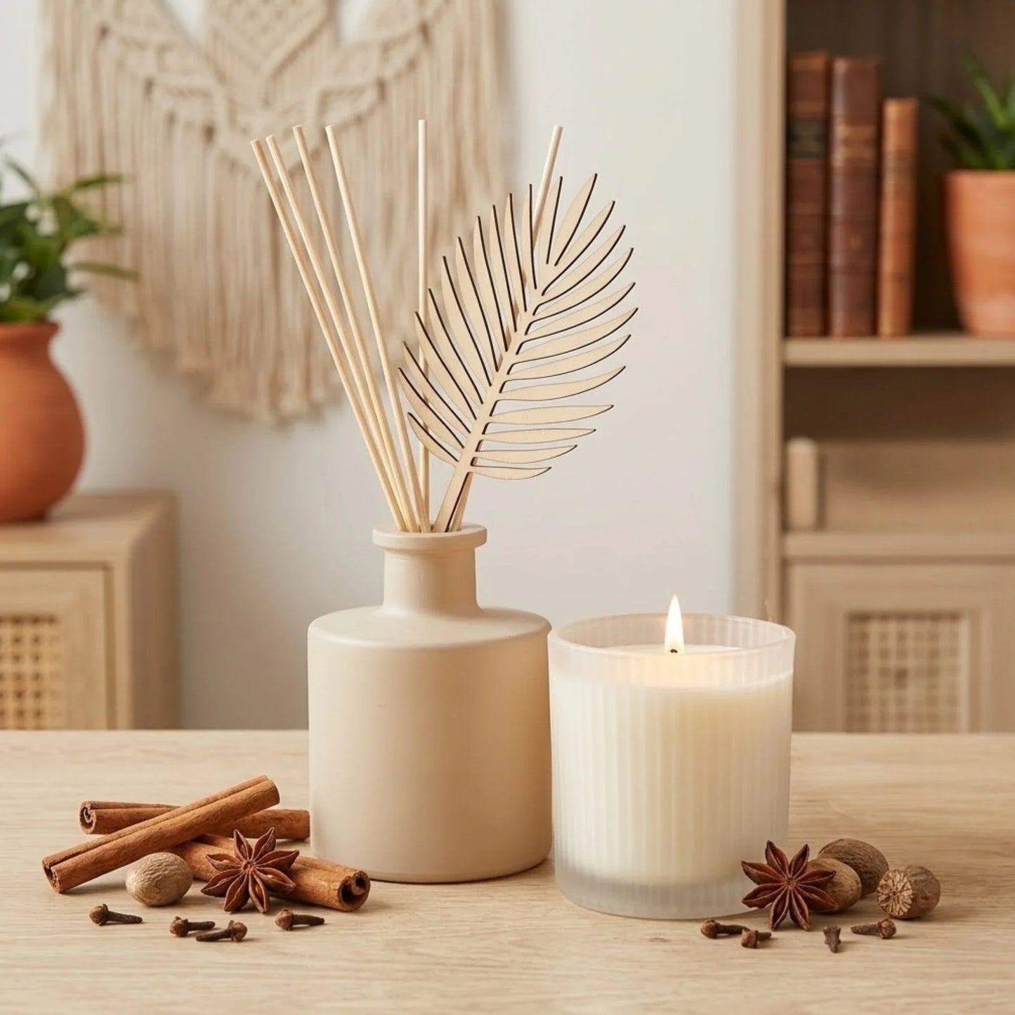 fragrance diffuser 3pc set brown 4.5''x8'' china