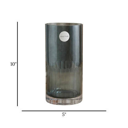 glass vase grey small 8''x4'' china