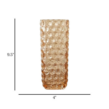 glass vase bubble golden 9.5''x4'' china