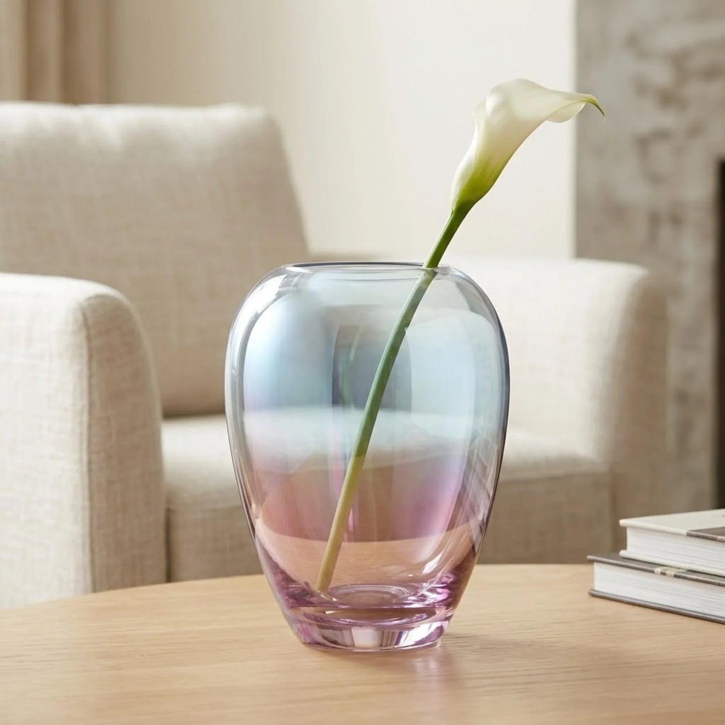 glass vase multi shine 8''x4'' china