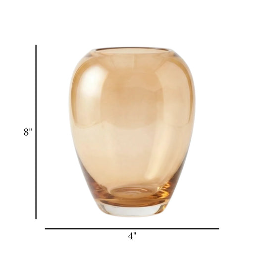 glass vase golden 8''x4'' china