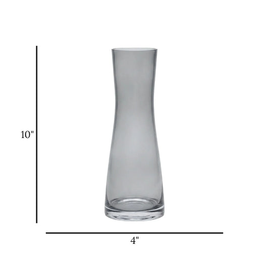 glass vase black shine 10''x4'' china