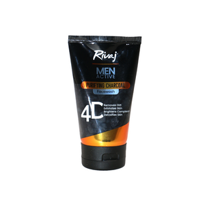 rivaj uk face wash men active charcoal 100ml