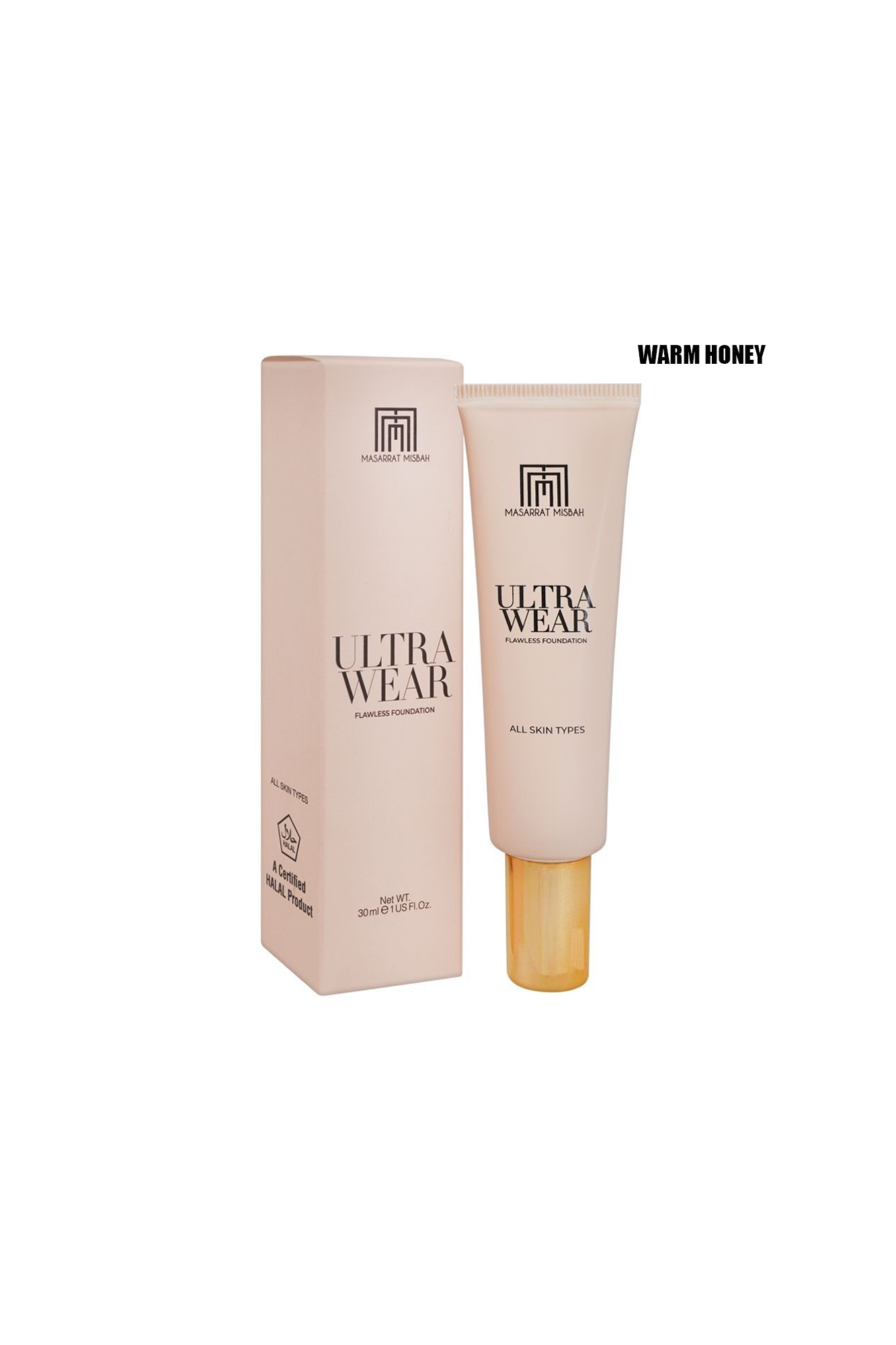 masarrat misbah foundation ultra wear warm honey 30ml