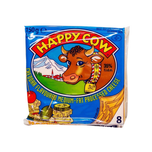 happy cow yellow cheddar cheese 150g