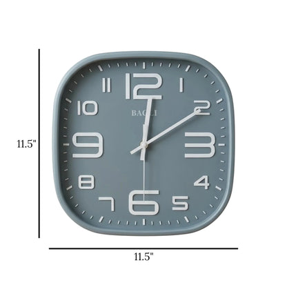 wall clock square grey 11.5"x11.5" china
