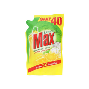 lemon max dishwash liquid pouch 450ml