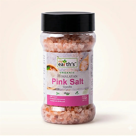 earths himalayan pink salt granules 700g jar