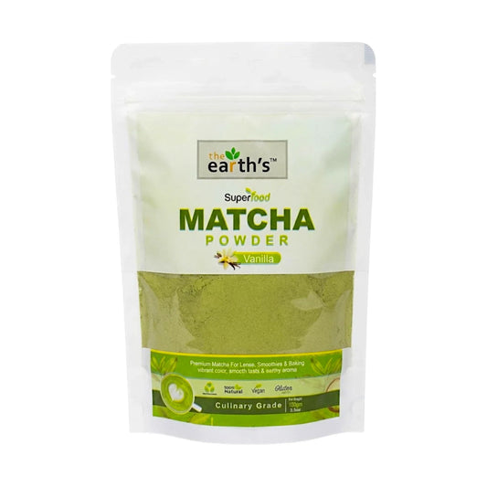 earths matcha powder vanilla 100g