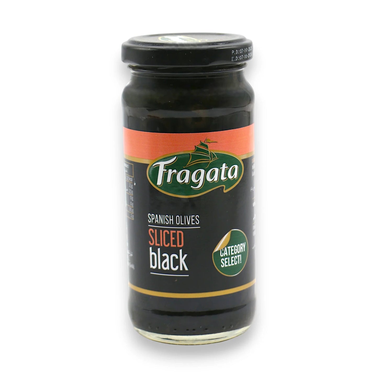 fragata olives sliced black 235g spain