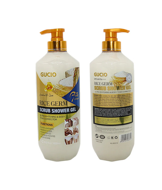 gucio shower gel rice germ scrub 1000ml prc