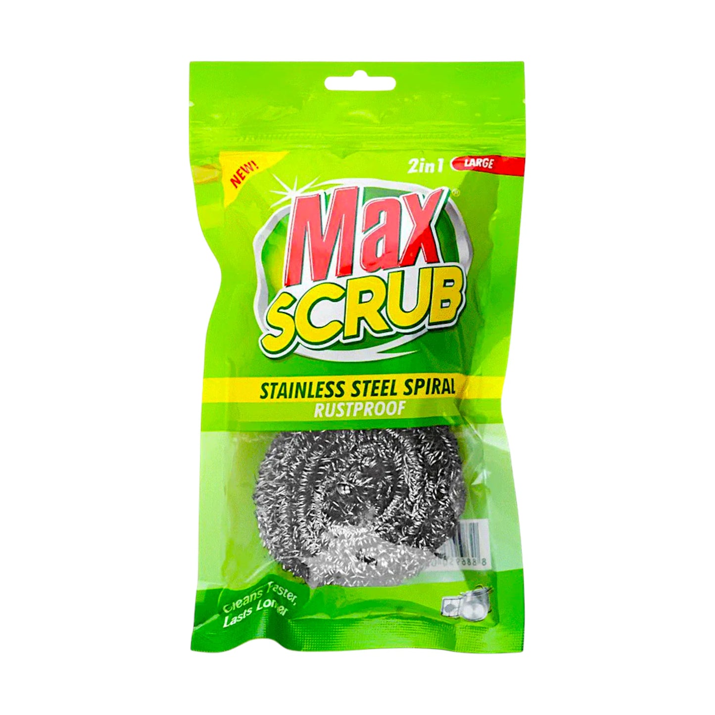 max scrub spiral stainless steel 2in1 large