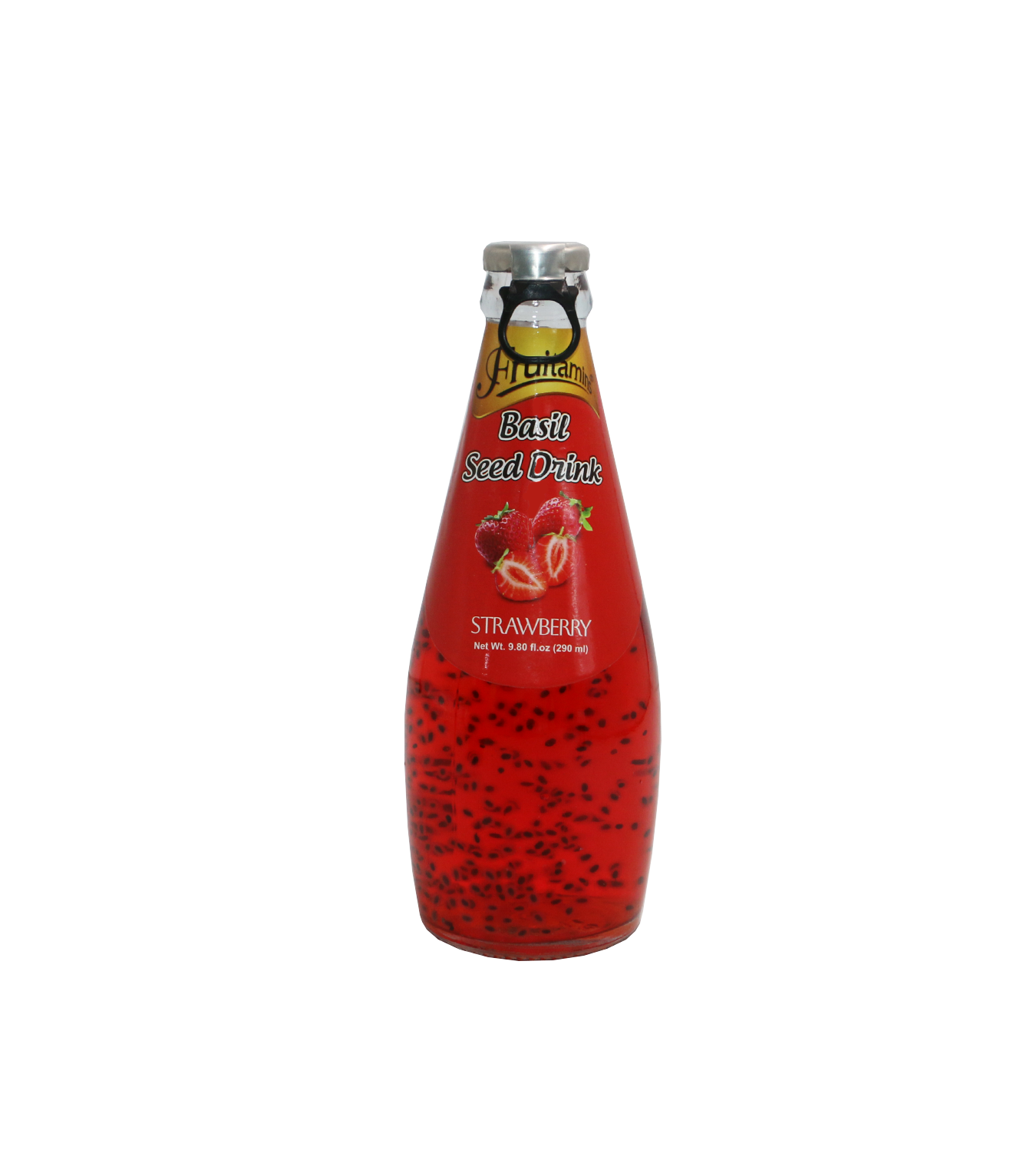 fruitamins basil seed drink strawberry 290ml