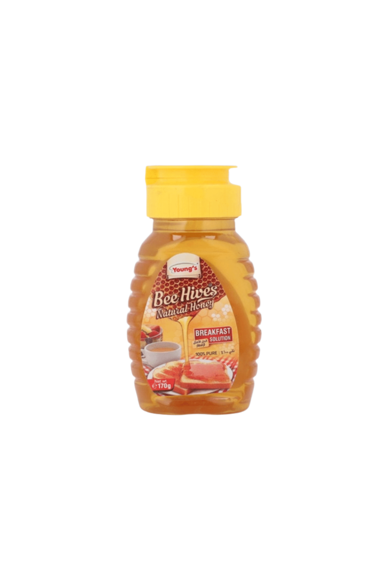 youngs bee hives natural honey 170g bottle