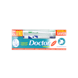 doctor toothpaste double brush pack 180g